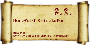 Herzfeld Krisztofer névjegykártya