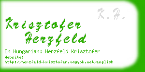 krisztofer herzfeld business card